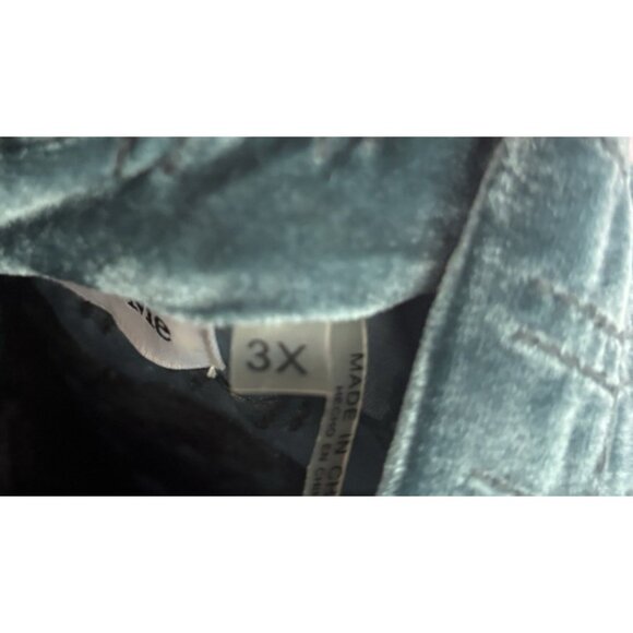 Womens Cardigan Slipover Jacket Velvet 3XL Time For Me embroidered Details - Picture 13 of 14